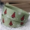 Order Go Grosgrain - Christmas Trees Lime Juice/Red